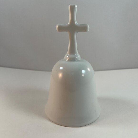 Enesco Precious Moments Bell I Believe In The Old Rugged Cross No Box 1985 Japan - Picture 6 of 12